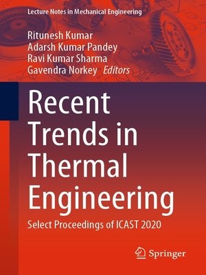 cover image of Recent Trends in Thermal Engineering